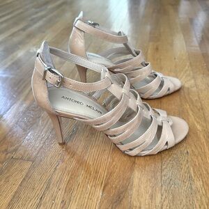 ANTONIO MELANI Italian Leather Heeled Sandals